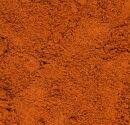 bright red cayenne powder close up