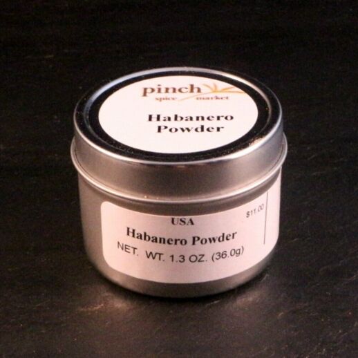 tin of habanero pepper powder