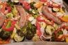 end of summer harvest with sausage