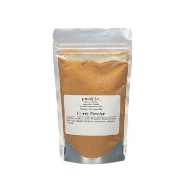 bag of certified organic curry powder fair trade