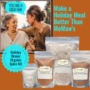 woman with grandma and holiday dinner