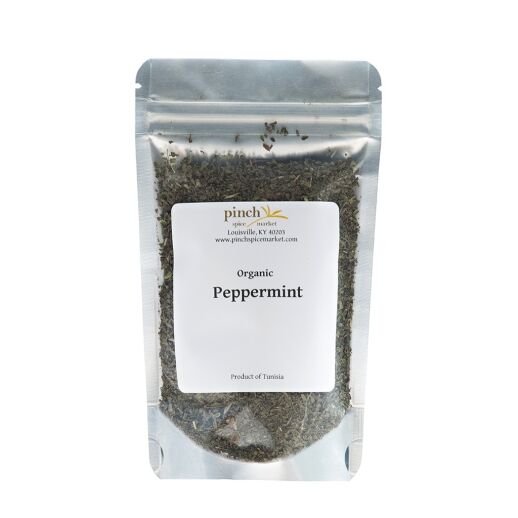 a bag of organic peppermint