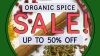 big sale with 20 to 50 percent off organic spices herbs salts gifts